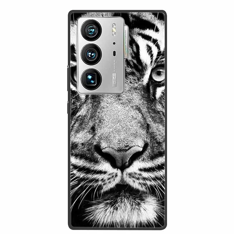 Animal Painted Silicone Soft Phone Case - Shockproof TPU Shell with Wolf Design