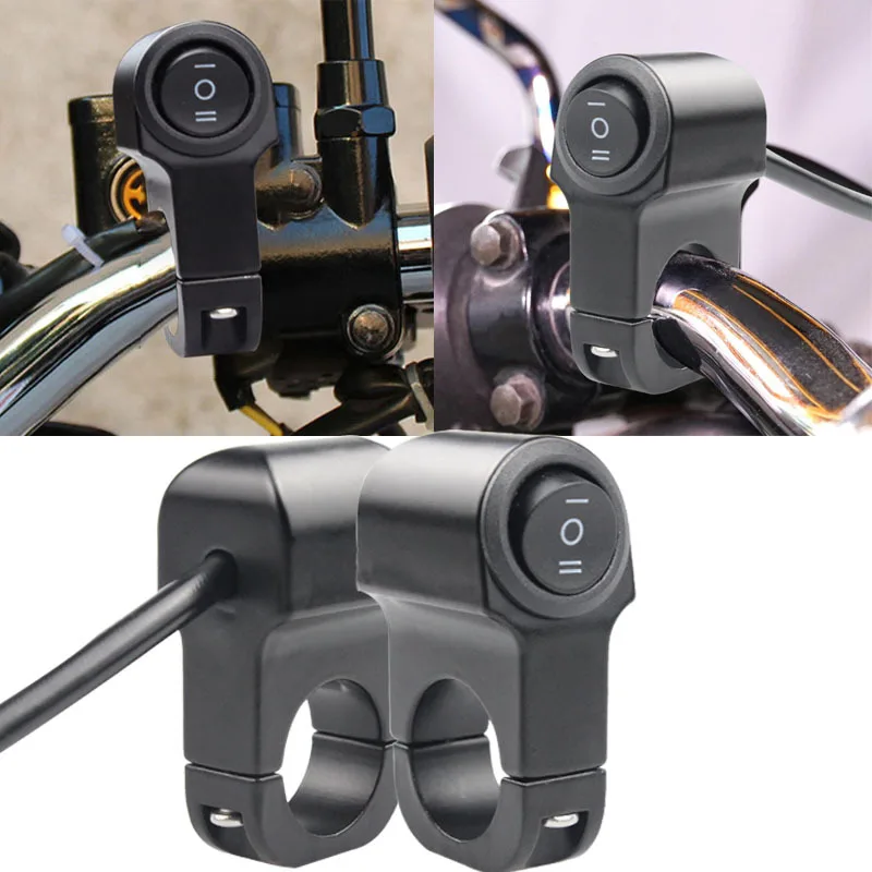 

12V Motorcycle Handlebar Headlight Switch ON/OFF Switch Spotlights Signal Converter Turn Signal Toggle Switch Controller Button