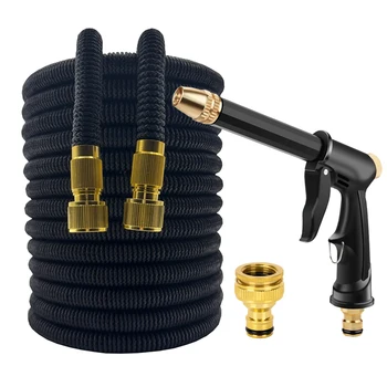Black Expandable Garden Hose Kit 1