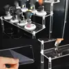 1-5 Tier Acrylic Display Stand Durable Display Rack For Cupcake Perfume Doll Transparent Trapezoidal Blind Box Storage Shelf 3