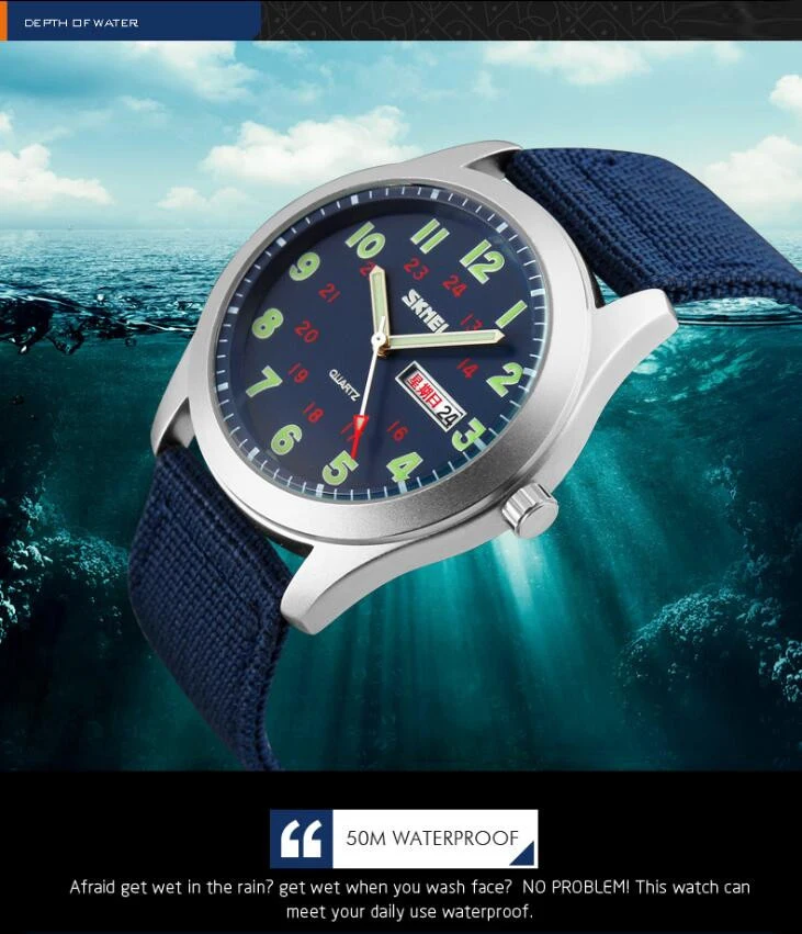 Sports Watch for Men High Quality Boys Student Quartz Wristwatch Luminous Clock Male Business Man Calendar Dial Display Watches