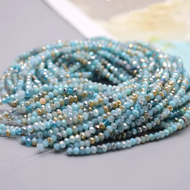 Perles en Verre de Clip à Facettes de 2mm, 162 Pièces, Rondelle d'Espacement pour Bijoux de Cadre, Collier et Bracelet à Faire Soi-Même, Nouveauté