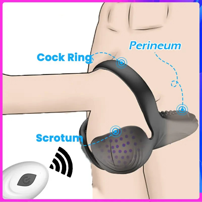 Vibrating Penis Ring Cock Testicle Stimulator 1
