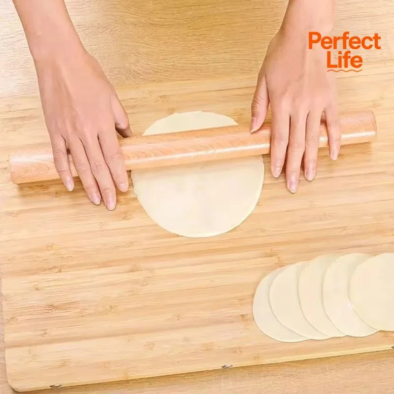 Dumpling Skin Rolling Pins Solid Beech Solid Wood Household Dumpling Skin Mini Rolling Pins Pin Stick Dough Baking Tool Gadgets Roller Kitchen