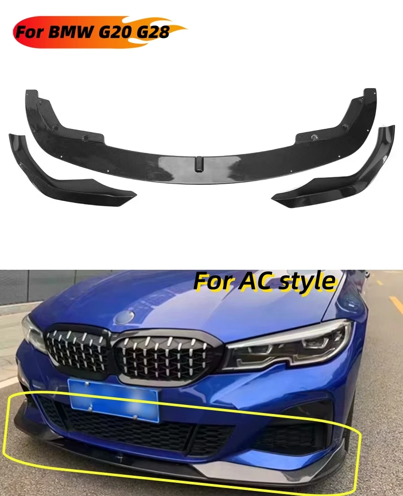 

MRD Front Diffuser for BMW G20 G28 AC Style 3 Series 2019+ Carbon Fiber Lip Front Bumper Lip