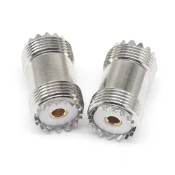 Dual UHF SO239 Female to Female Straight Connector Adapter Set (2pcs UHF - KK)