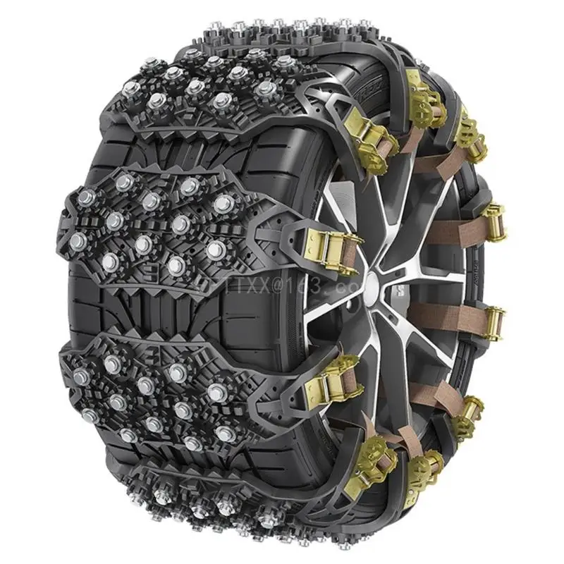 Car Emergency Snow Chains Easy to Install Tire Chain Versatile Automotive Snow Chain for Enhances Traction & Safety