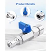 High Pressure Washer Ball Valve Kit 3/8 or 1/4 Quick Connect Fittings for Power Washer Hose Control Water Flow Switch 4500 PSI 2