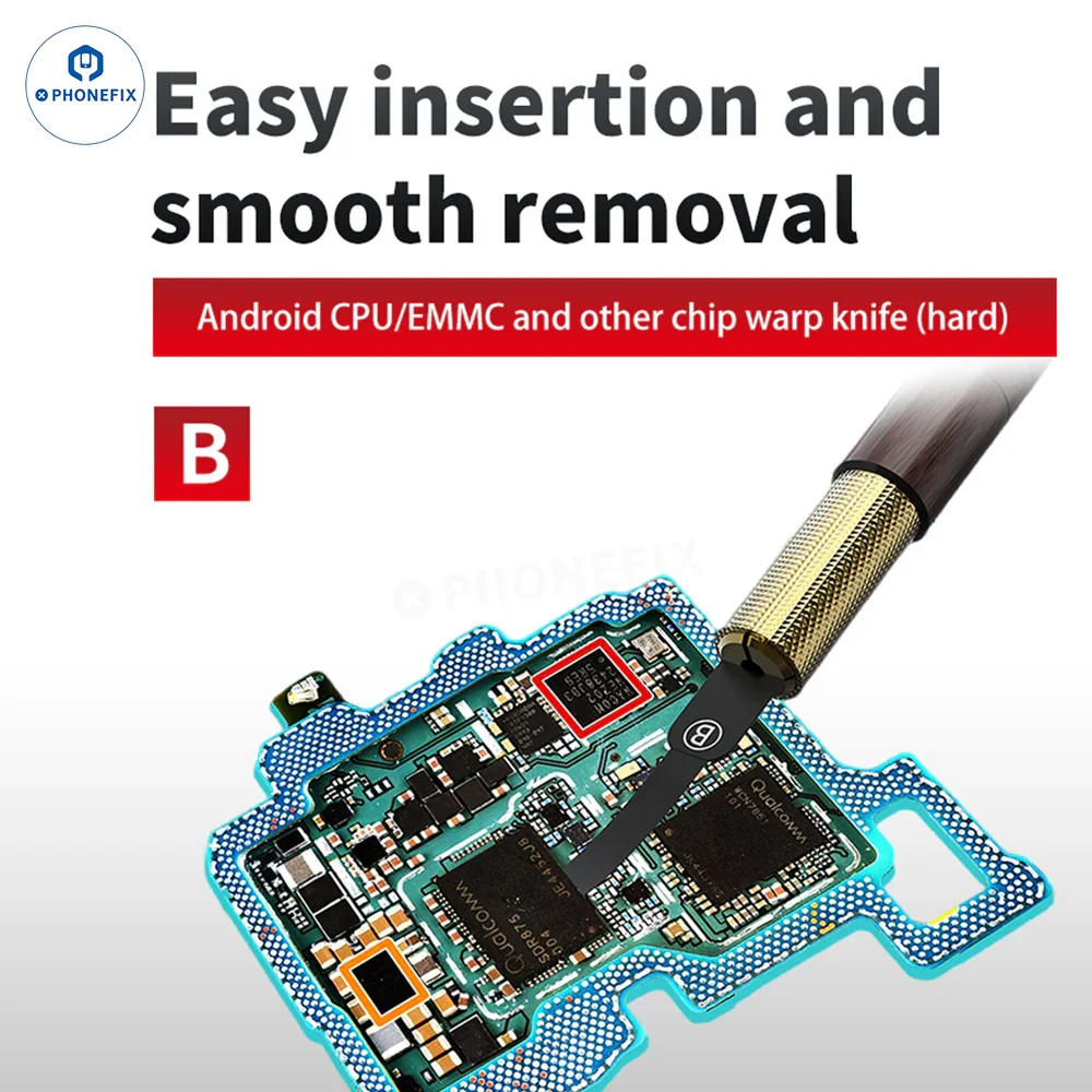 JTX DP-4 특수 블레이드 휴대폰 메인보드 PCB CPU IC 칩 접착제 제거 절단용 접착제 수리 수공구 세트