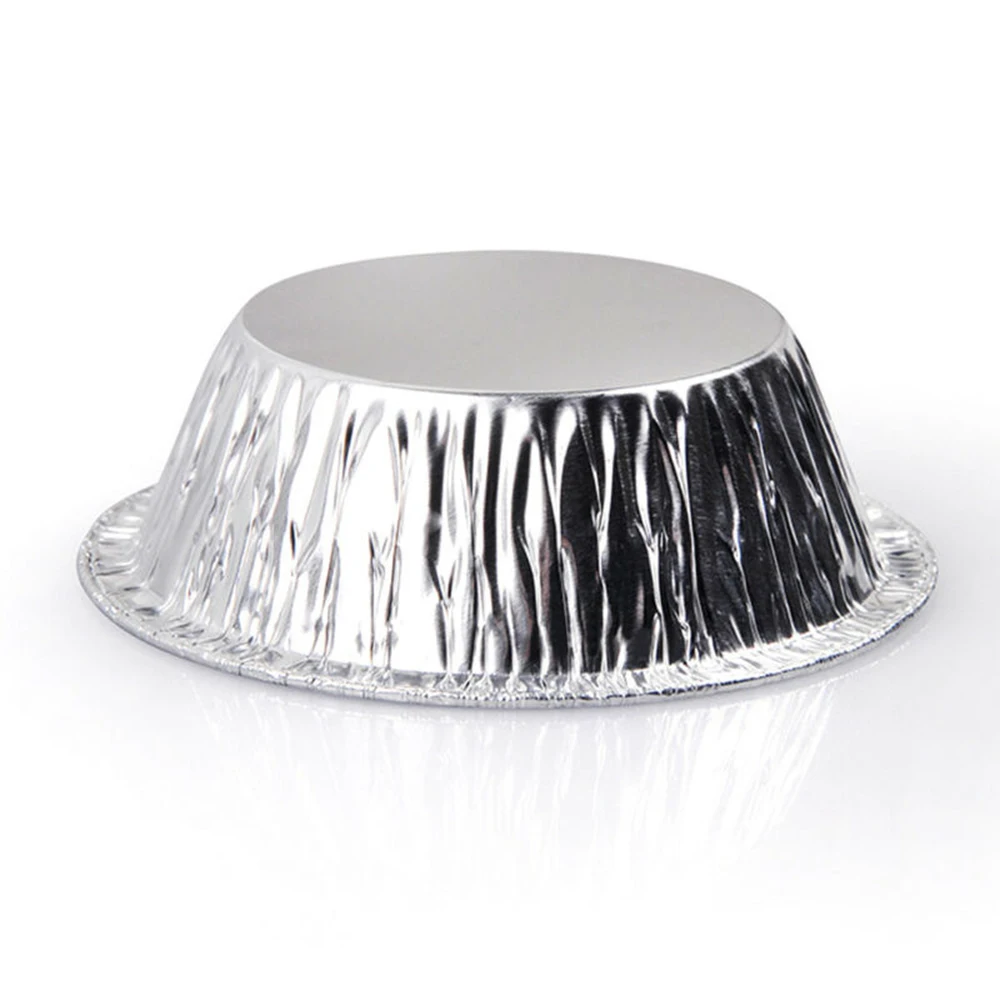 

100pcs Baking Molds Cookie Muffin Egg Tart Fresh Disposable Good Tin Foil Cake Cups Round Aluminum Foil Portuguese Egg Tart Base