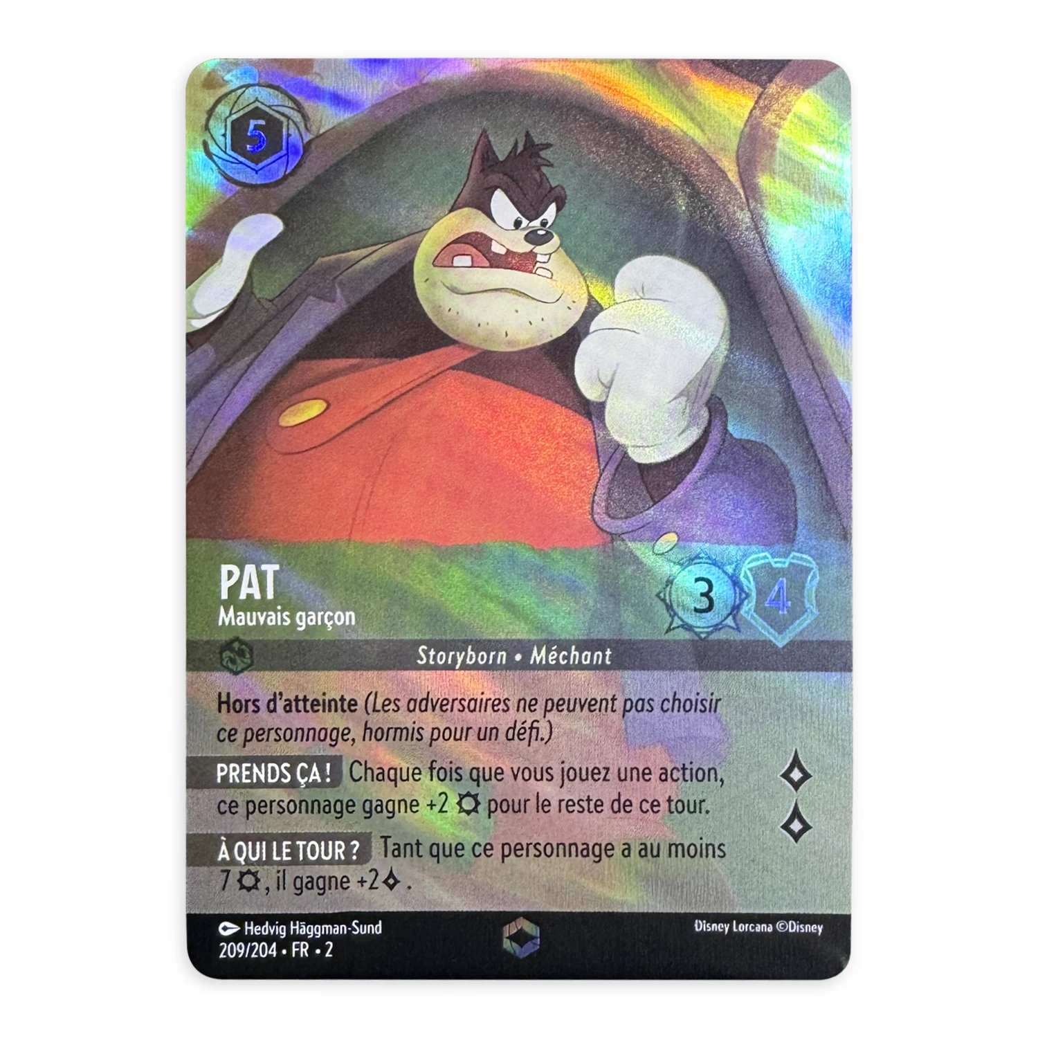 Disney Lorcana Chapter 2 Proxy Card Pete - Bad Guy Storyborn Villain Emerald Enchanted Rise Of The Floodborn #209