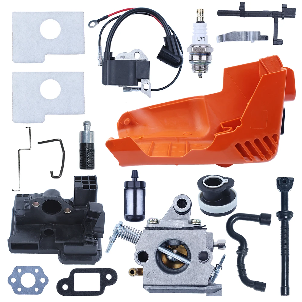 Cylinder Cover Carburetor Ignition Coil For Stihl MS180 MS170 018 017 Tune-up Kit Air Filter Housing Chainsaw Spare Parts 3