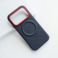 Sporty Dual - Texture Leather Phone Case with Red Camera Frame - Shockproof and Anti - Slip Cover for Honor 600 (Black)
