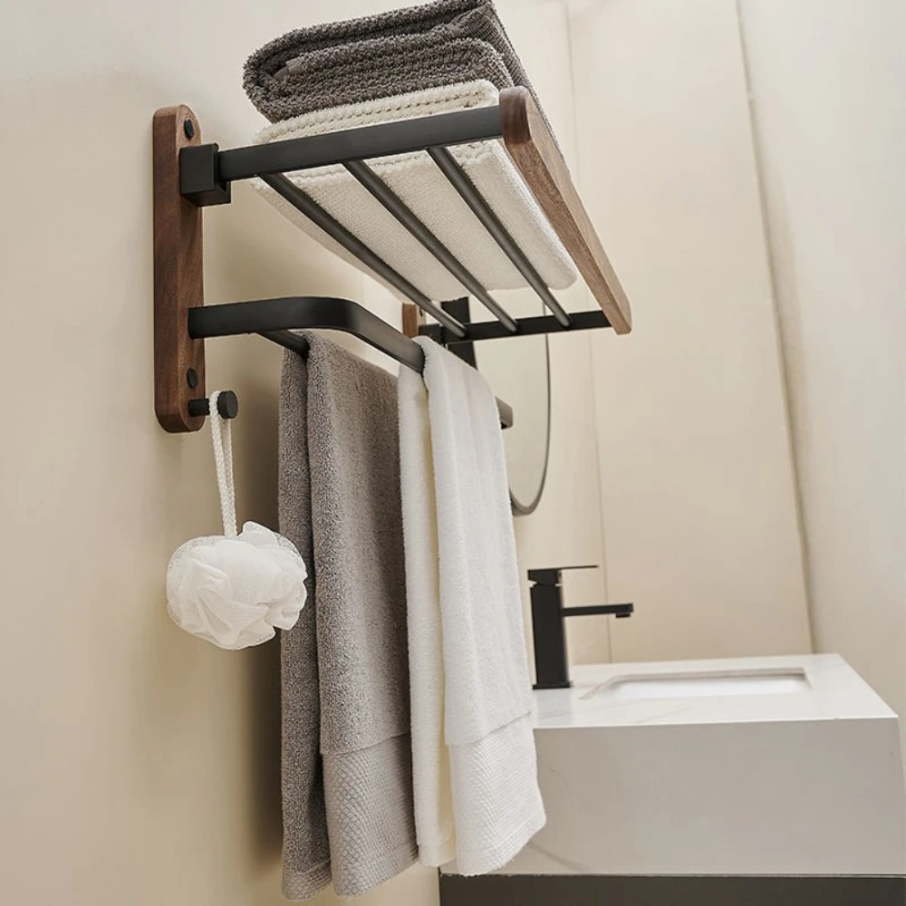 Walnut Wood Bathroom Hardware Set Bathroom towel rack Towel Rack Toilet Paper Holder Towel Bar Shelf Accessories bathroom hardware set bathroom hardware accessories