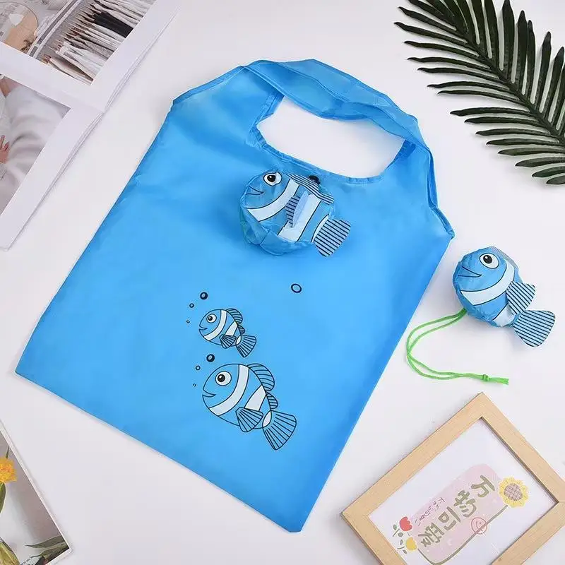 Eco-Friendly Tropical Fish Shopping Bag – Foldable, Spacious, and Convenient