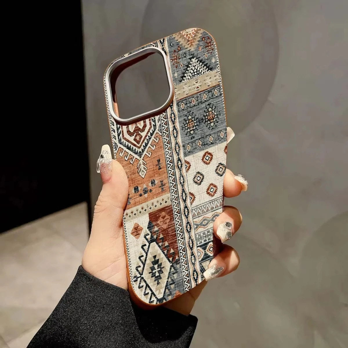 Vintage Grid Design Phone Case, Slim and Stylish Protector