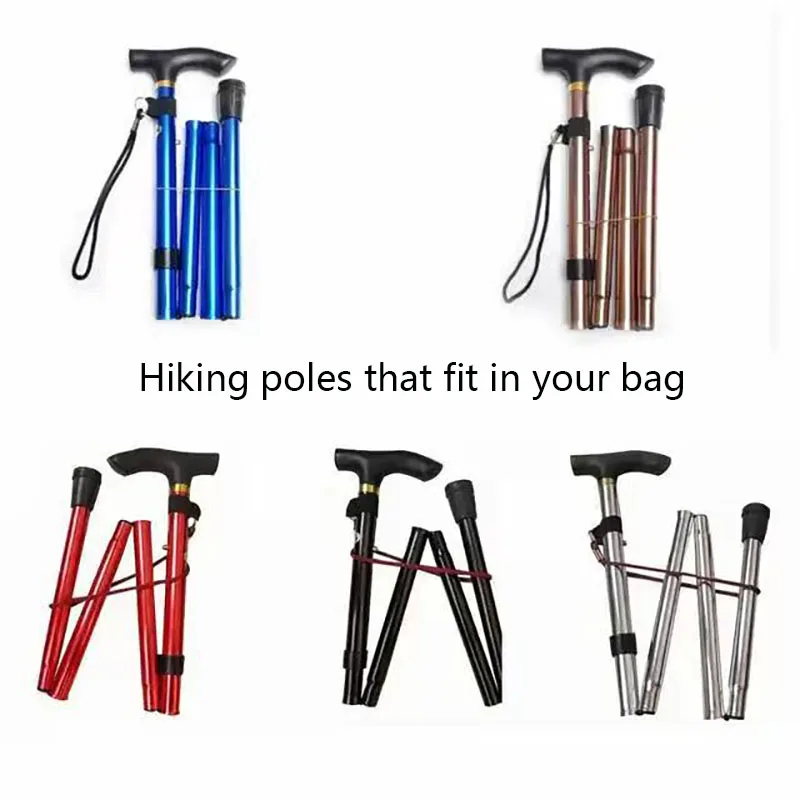 Outdoor Mountaineering Trekking Folding Trekking Pole 5
