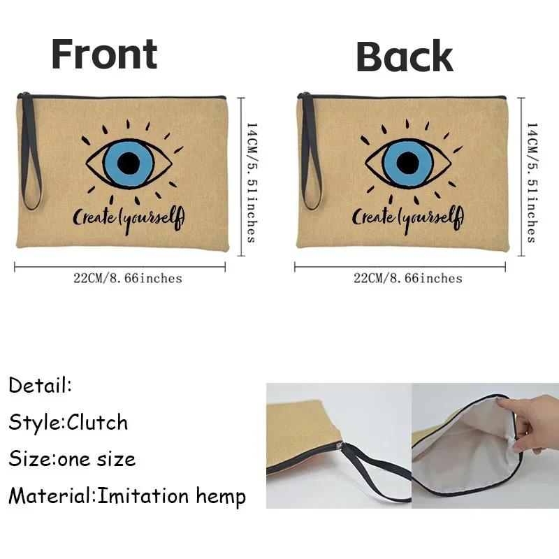 Eye of Prophecy Strange Patterns Zipper Makeup Bag Travel Lipstick Bag Fashion Cosmetic Cases Organizer for Brushes Best Gift