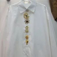 Chemisiers à manches longues en coton de luxe haut de gamme pour femmes, printemps, automne, été 2026, hauts décontractés chics, vêtements pour femmes, blusa 2