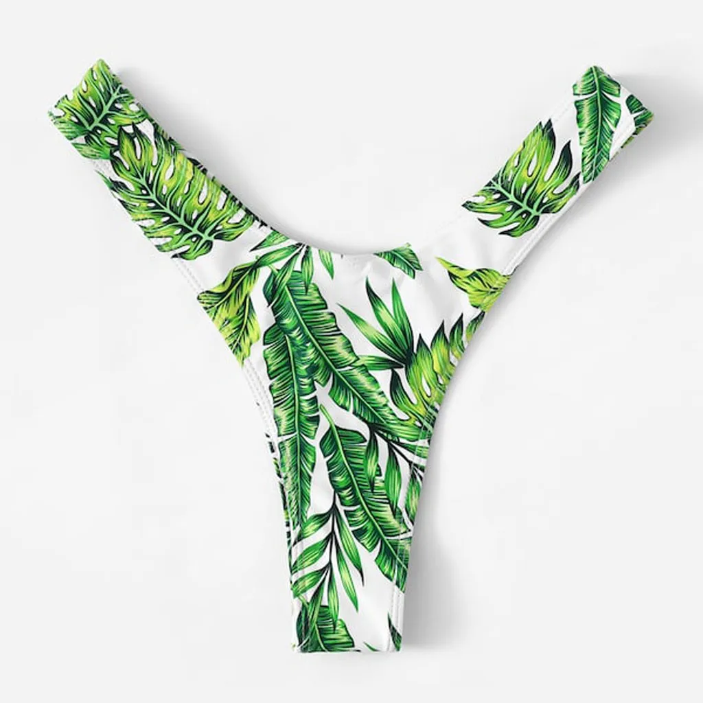 

Women Swimsuit Sexy Bikini Leaves Padded Swimwear Bathing Beachwear Swimming Shorts Biquinis Bathing Suit Sexy Bkini Tankini