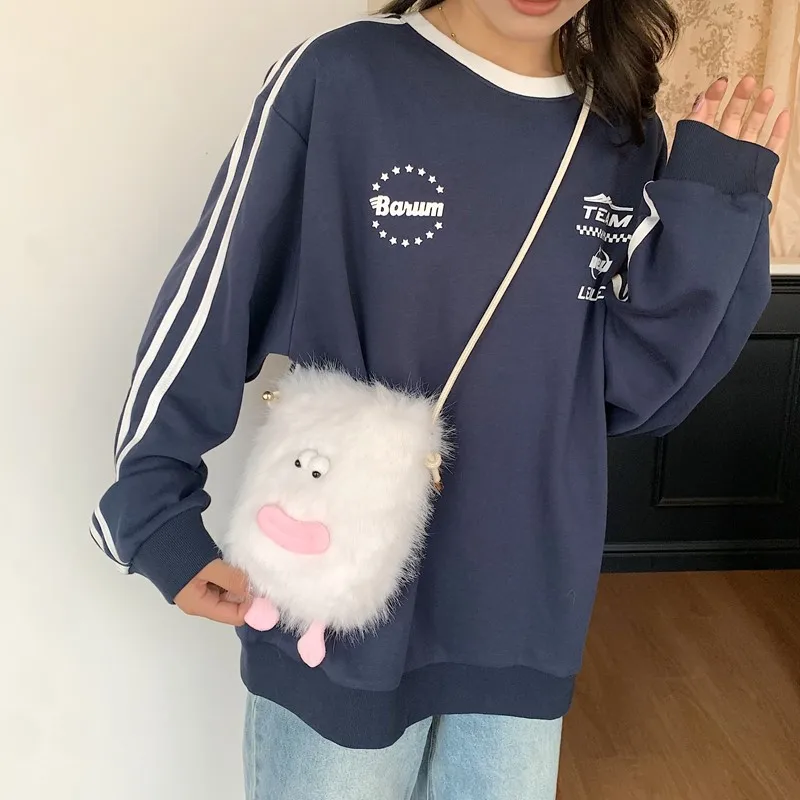 New Cartoon Plush Bag Cute Girl Shoulder Bag Large Capacity Armpit Versatile Women Bag