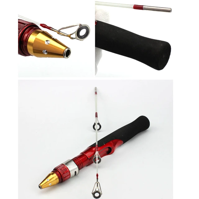 Red Ice Fishing Rod Glass Fiber Spinning Rods Boat Lure Shrimp Feeder Pole  Outdoor Poles Tackle Fittings Beach River FishingGear - AliExpress