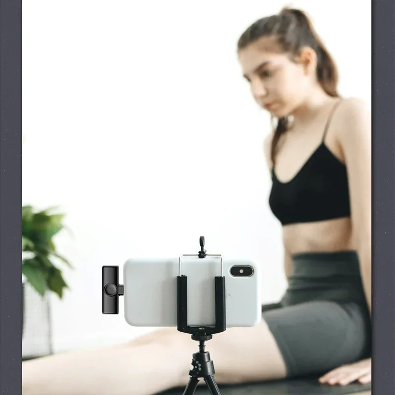 Wireless Lavalier Microphone - Noise Cancelling Lapel Mic for iPhone Android PC, Recording/Streaming/Interview (USB-C/Lightning)