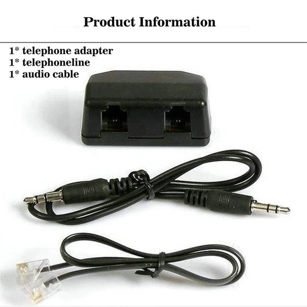 

3 in1 Telephone Adapter For Digital Voice Recorder Telephone Line Audio Cable Line-in Cable Support 3.5mm MIC Interface