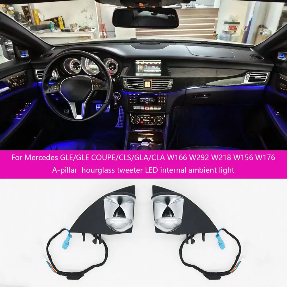 Led A-Pillar Tweeter Per Mercedes Gle/Gle Coupe/Cls/Gla/Cla W166 W292 W218 W156 W176 A-Pillar Tweeter Led Luce Ambientale
