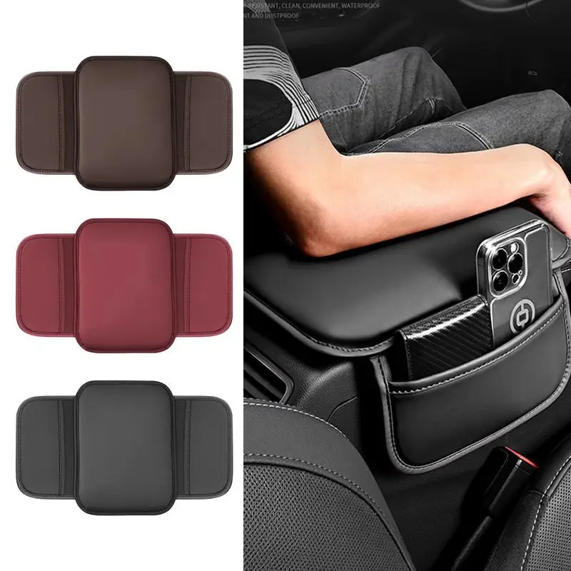 

Car Armrest Cover Pad Excellent Protection Auto Center Console Protector Arm Rest Cushion With Side Pockets Boosted Relaxation