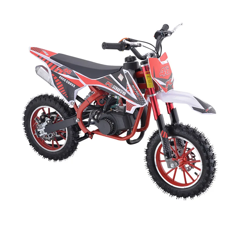 Two-stroke 49CC Small Motorcycle Kids' Ride on Outdoor Toys Mountain Beach Motorcycle Children Off-road Alloy Motorcycle Gift