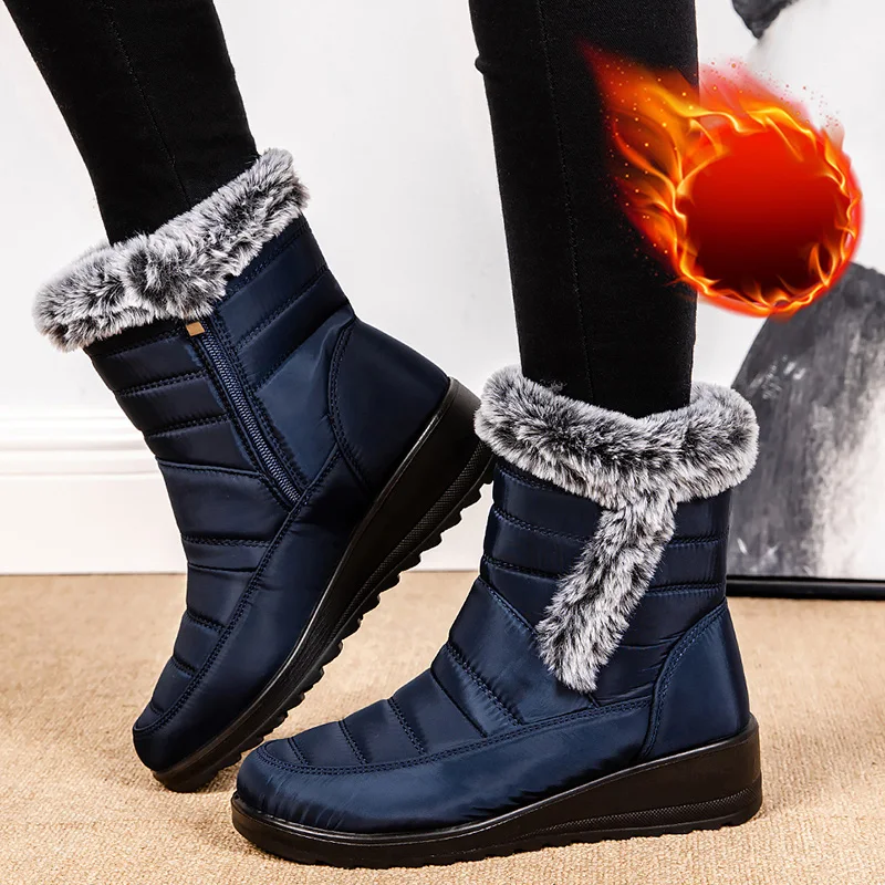 Premium Women's Winter Snow Boots - High-Top Plush Ankle Design