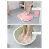 Wall Mounted Back Scrubber Shower Massage Pad Silicone Body Washer with Suction Cup Foot Mat Exfoliating Dead Skin for Adults 4