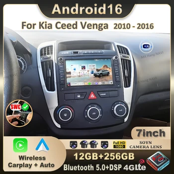 Reproductor Multimedia Android 16 de 7 Pulgadas para Kia Ceed Venga 2010-2016, Radio de Auto con GPS, Navegación, Audio, Video, CarPlay y DSP 1