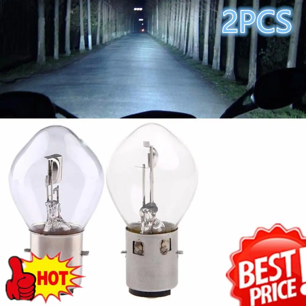 2 Bombillas Halógenas De 12V 35W Con Base BA20D Para Moto O Ciclomotor – Luz Clara, Uso Universal