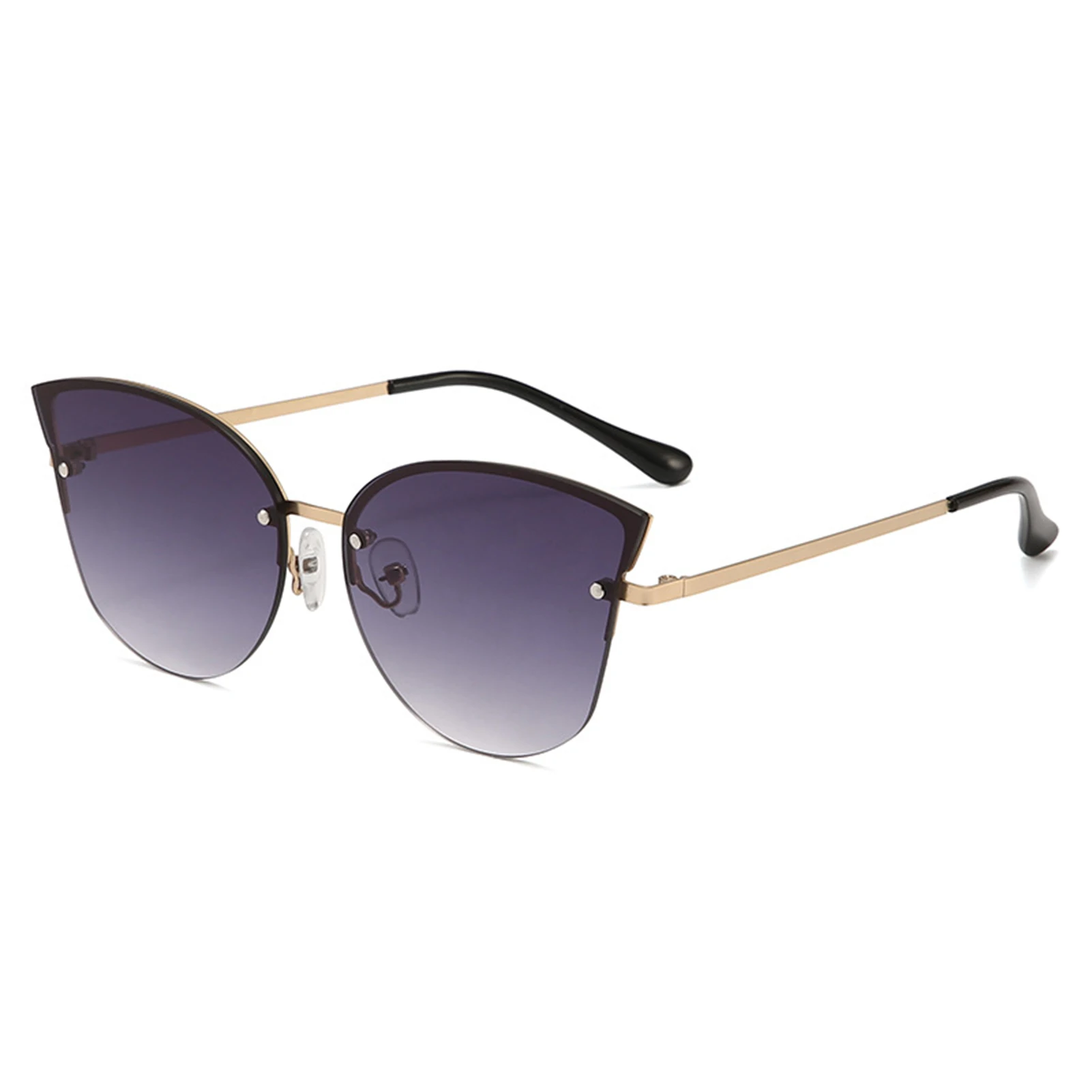 

Trendy Metal Sunglasses UV400 Anti Glare Big Butterfly Shape Sunnies for Sports Travel Fishing Cycling