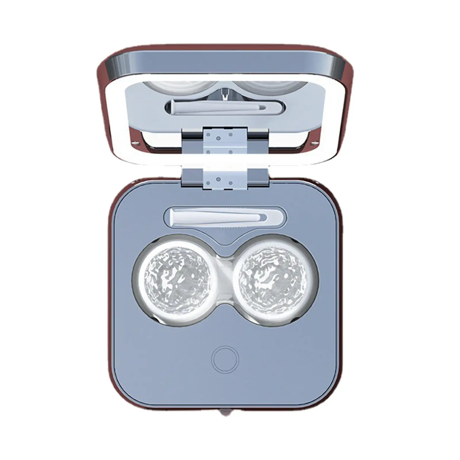 

Contact Lens Ultrasonic Cleaning Machine Rechargeable Holder with Mirror Tweezers Eye Contact Lens Case Cleaning Tool Adults Men