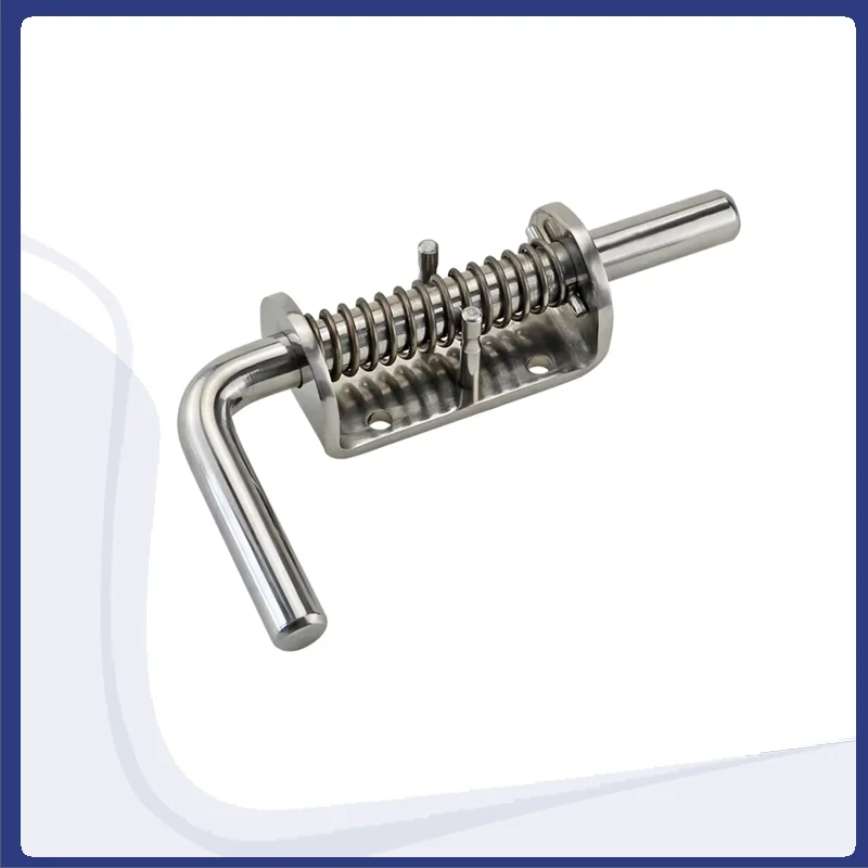 Heavy Duty Stainless Steel Spring Lock Rod Door Bolt For Industrial Electrical Cabinet Doors Trailer Garages