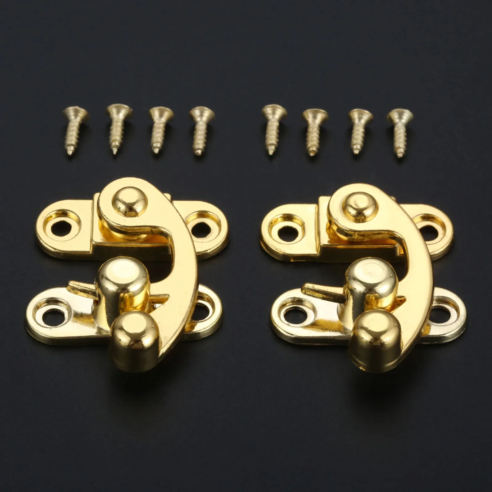 Furniture Hardware Toggle Latches Clasp Buckles Hasps 2 Pcs for Antique Right Lock Zinc Alloy Wooden Box Suitcase