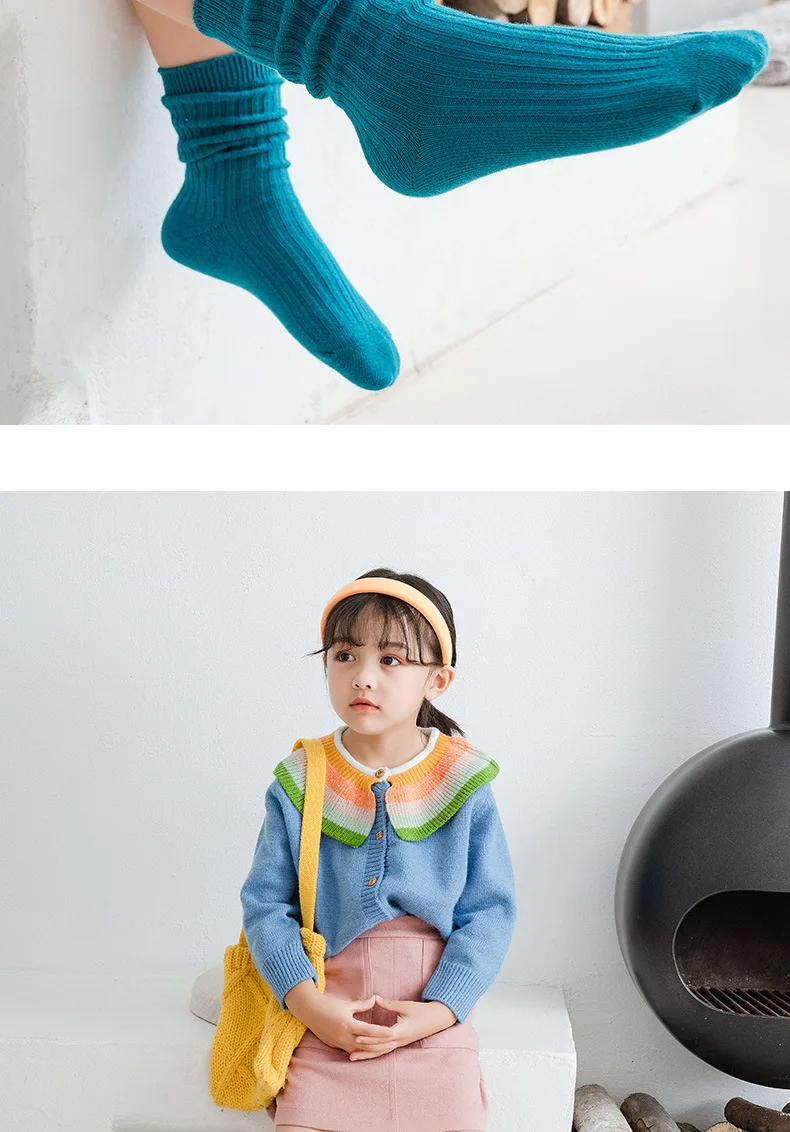 3 Paar Frühlings- und Sommersocken für Jungen, einfarbig, fluoreszierend, mittellang, Neo-Farben, Socken für Mädchen, weiche Baumwolle, Studentensocken, Bonbonfarben – Detail 9