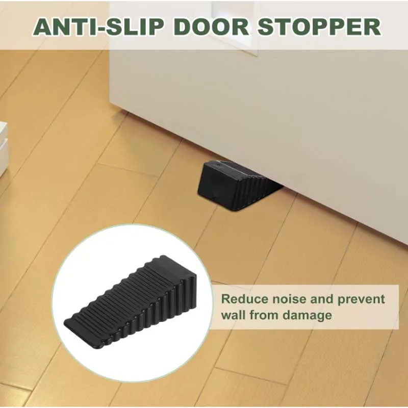 1/5pcs Silicone Door Stop Wedge Safety Stoppers Reusable Shock Absorbent Home Office Anti-Folder Hand Anti-collision Stop door stopper silicone door stopper door stopper bumpers