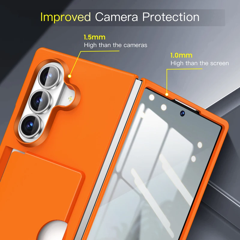 Ultra-Thin Fashion Color Folding Case with Card Slot for Samsung Galaxy Z Fold