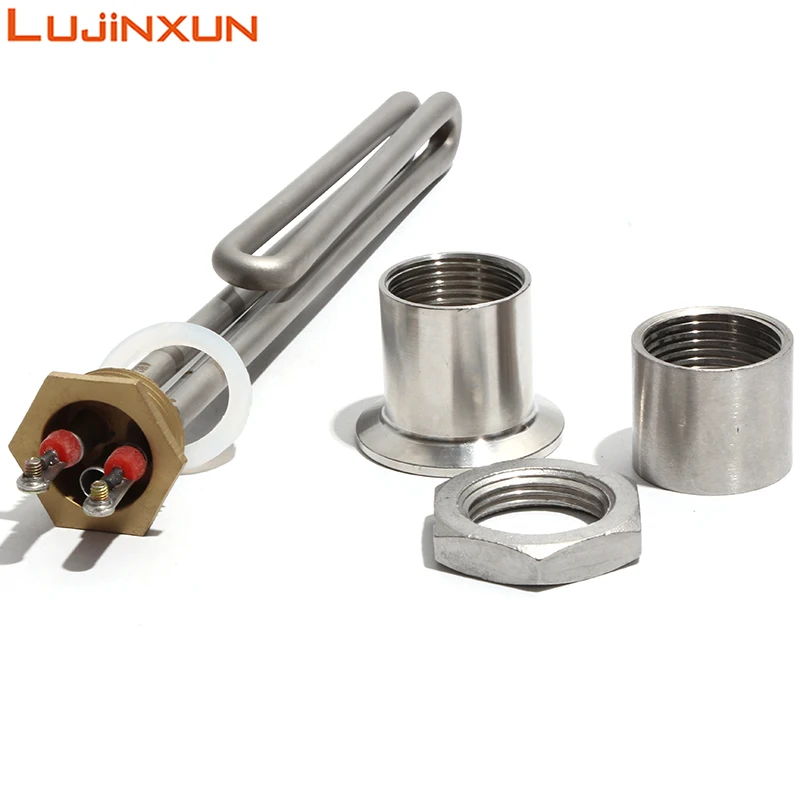 Lijinxun DN25/1 inch Threaded Solar Water Heating Element Tube With Probe  Hole 1 BSP Thread 1KW/2KW/3KW/4KW - AliExpress