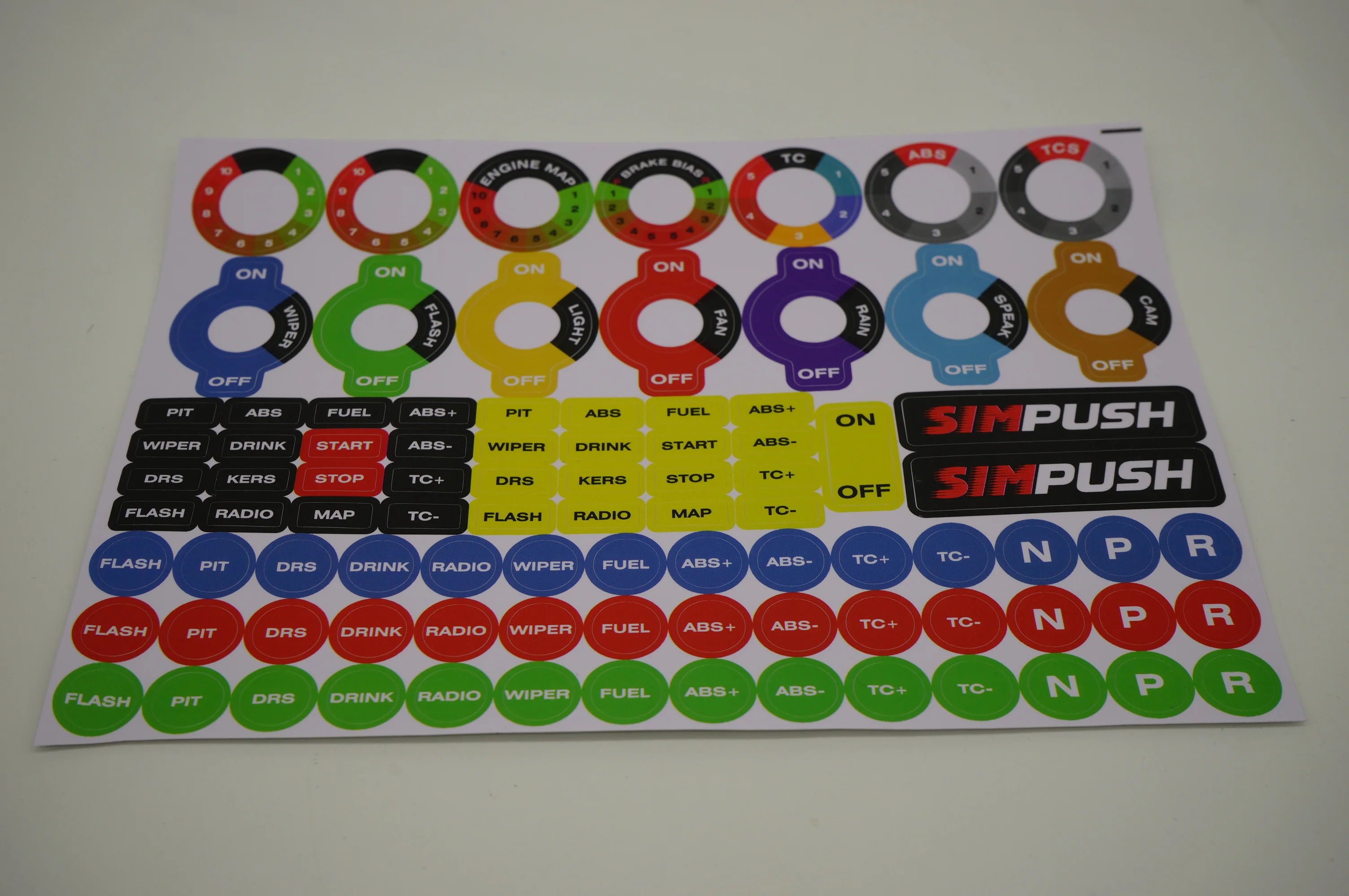 Racing Steering Wheel Sticker SIMPUSH SIM Racing Steering Wheel sticker