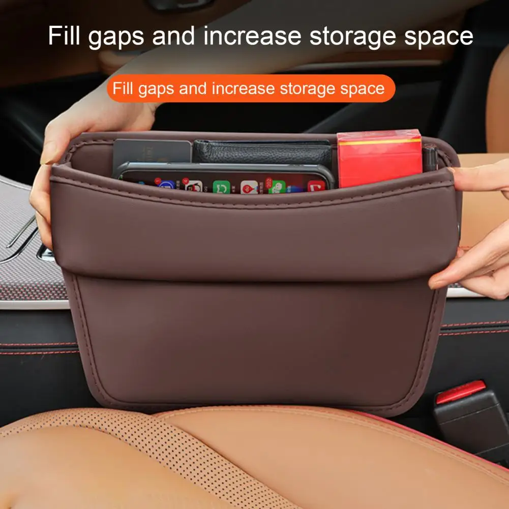 

Car Storage Bag Car Seat Gap Holder Efficient Car Seat Gap Organizers with Capacity Charging Holes for Phone Key Storage for A