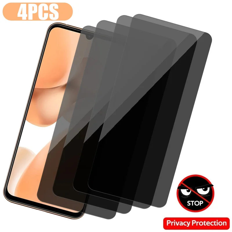 4PCS Anti-spy Screen Protector For Poco F4 GT X5 Pro X3 NFC X2 F2 5G C40 Tempered Glass For Poco X4 GT F3 M5 M5S M4 M3 Pro 5G