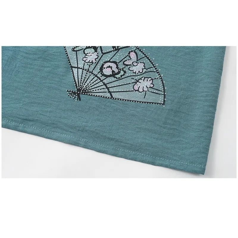 5XL Women's Pajamas Set Summer Middle Aged Mother Short Sleeve Sleepwear Round Collar Korean Pajamas Outside Wear Pijama Mujer