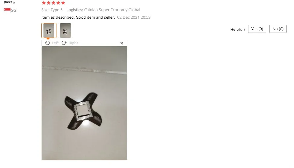 Description Picture 3 of item4 Blade Square Hole Meat Grinder Crusher Mincer Plate Knife Kitchen Meat Grinding Machine Parts Accessories Meat Grinder Blade