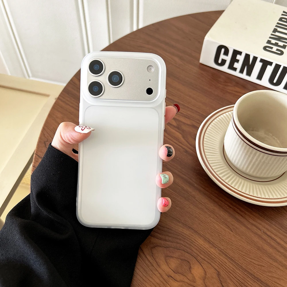 Luxury Transparent Candy Color Clear Matte Silicone Soft Case Cover
