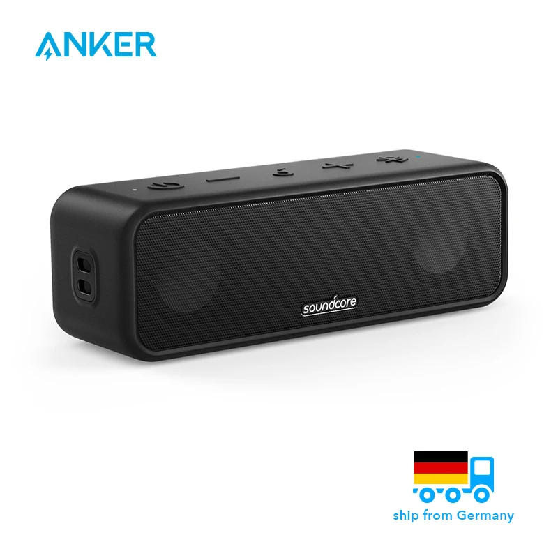(EU stock) Soundcore 3 from Anker, Bluetooth 5.0 loudspeaker, 24H playing time, IPX7 waterproof, stereo sound with titanium membrane, Bas